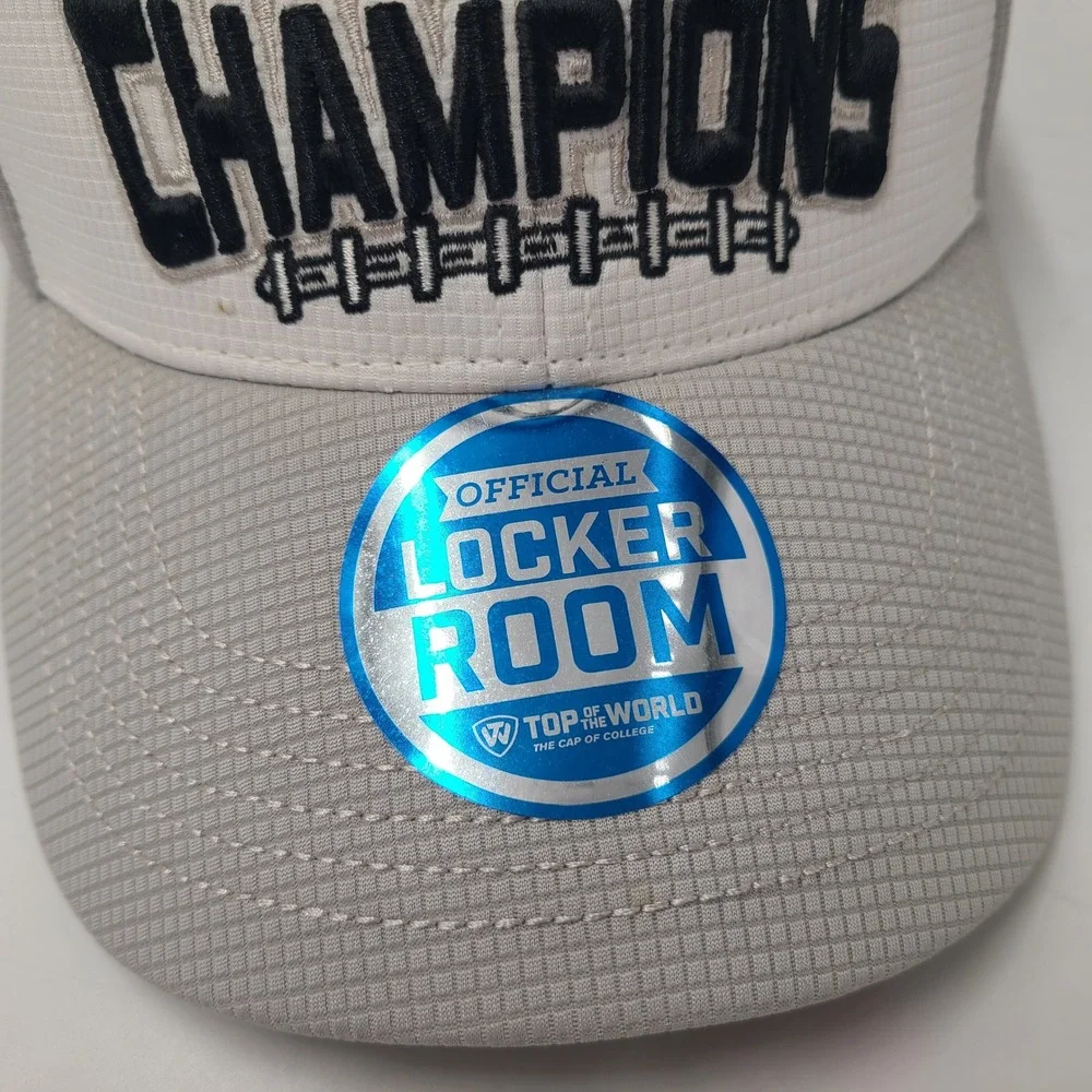 Oklahoma Sooners Hat Adjustable Top of the World Gray NCAA 2015 Big 12 Champions